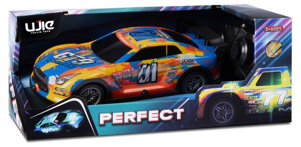 фото Гоночная машинка youjie toys на радиоуправлении с 3d подсветкой корпуса