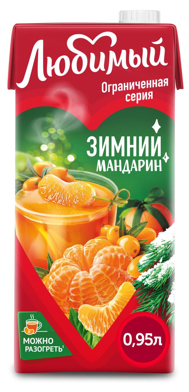 Напиток сокосодержащий Зимний мандарин 095 л 160₽