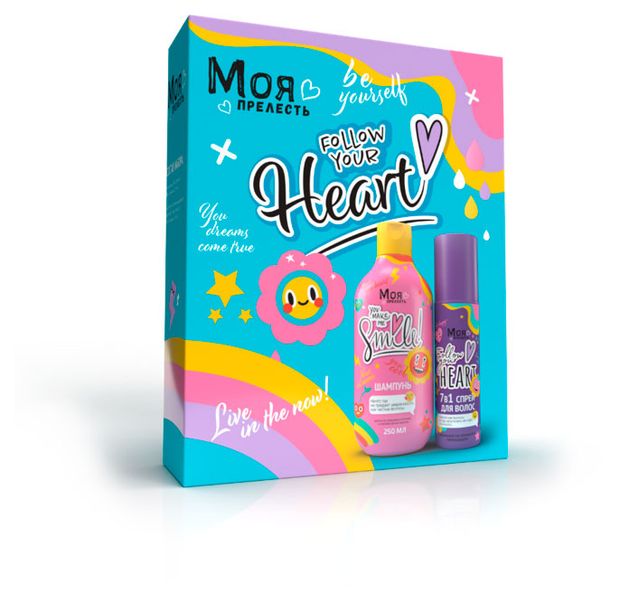 Набор подарочный Моя Прелесть Как Большая, спрей для волос 140 мл + шампунь для волос 250 мл