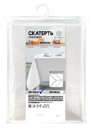 фото Скатерть коллекция белая, 150х145 см