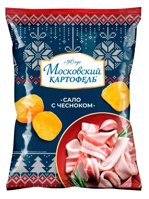 Чипсы картофельные Московский Картофель Сало с чесноком 120 г 114₽