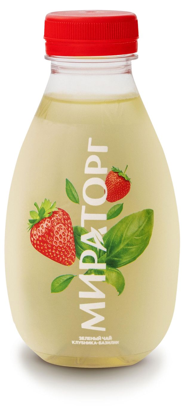 Чай зеленый холодный Мираторг Sundays с клубникой и базиликом охлажденный 370 мл 98₽