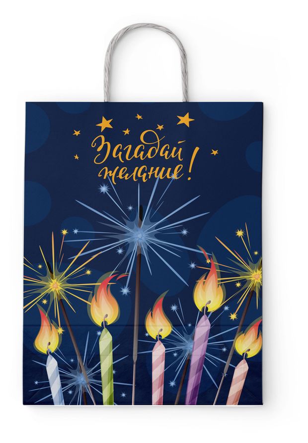 Пакет подарочный ПЗБМ Фейерверк 35х26х15 см в ассортименте 60₽