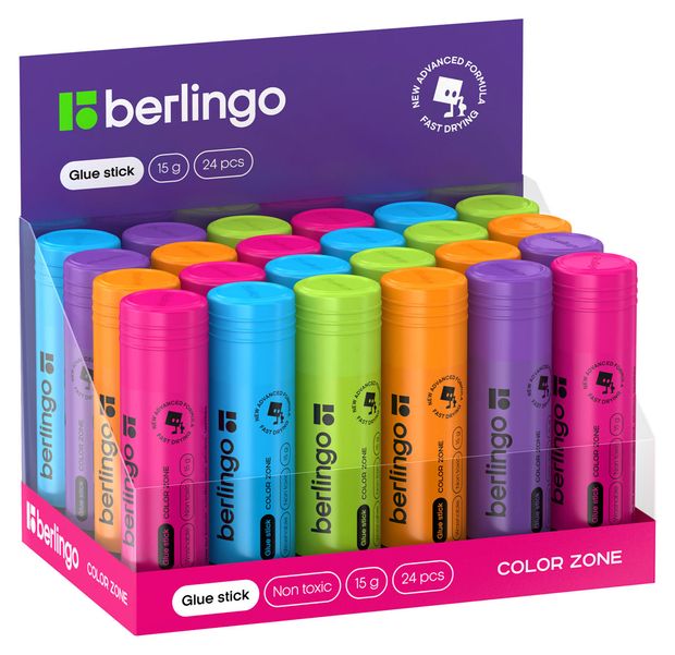 Клей-карандаш Berlingo Color Zone 1 шт в ассортименте 100₽