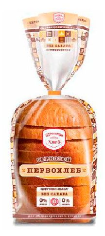 Хлеб Щелковохлеб Первохлеб зерновой нарезка без сахара, 310 г