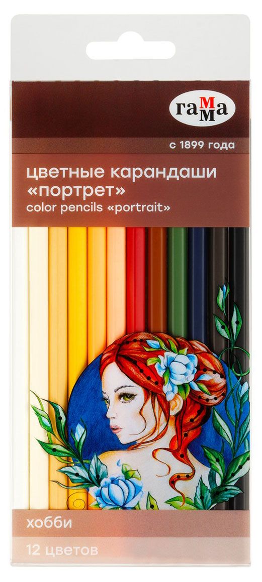 Карандаши цветные Гамма Хобби 12 цветов 250₽
