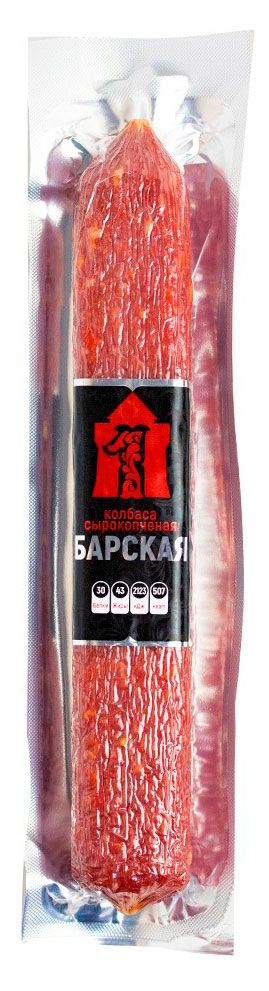 Колбаса сырокопченая Первый мясокомбинат Барская из свинины, ~ 0,5 кг