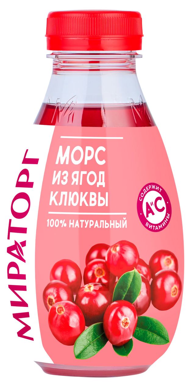 Морс клюквенный Мираторг 370 мл 100₽