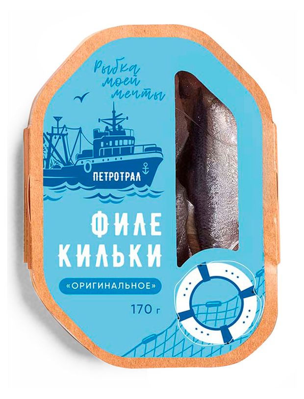 Килька в масле Петротрал филе оригинальное, 170 г