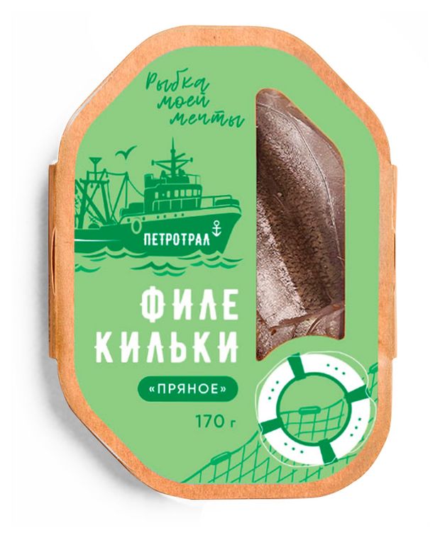 Килька в масле Петротрал филе пряное, 170 г