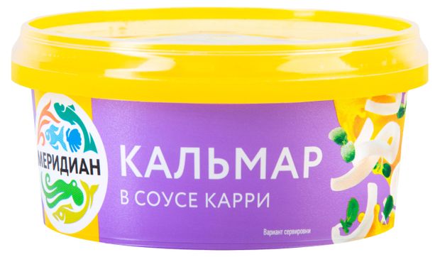 Кальмар в соусе карри Меридиан соломка 180 г 170₽