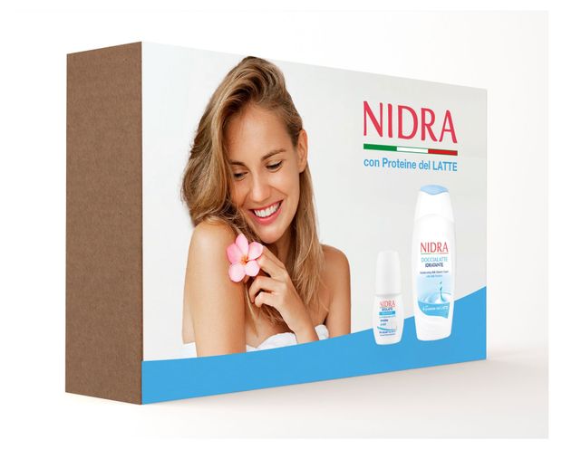 Набор подарочный Nidra, Пена-молочко для душа 250 мл + Дезодорант роликовый 50 мл