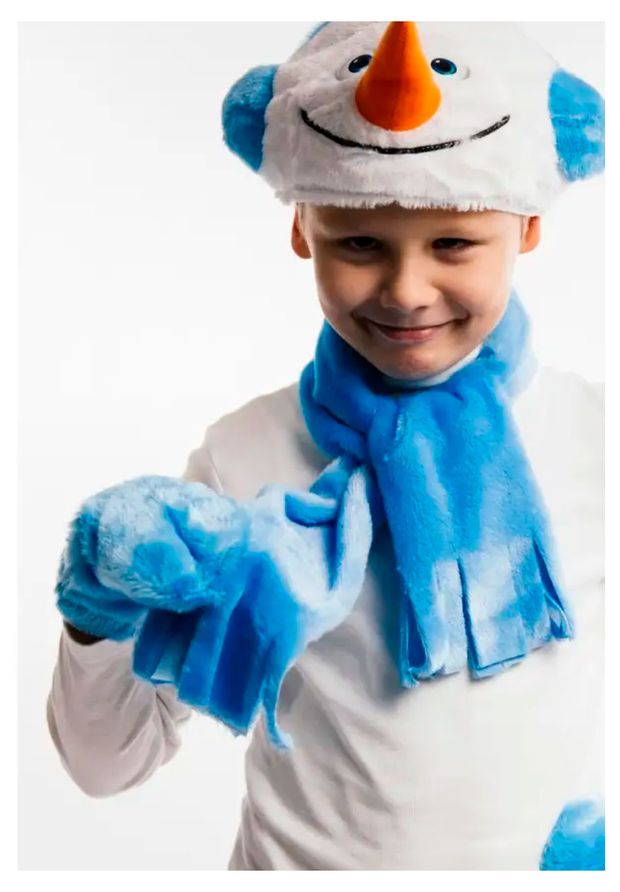 Костюм карнавальный Карнавалия Чудес Снеговичок, меховой