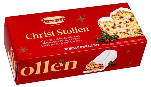 Кекс KuchenMeister Рождественский штоллен в подарочной упаковке 750 г 699₽