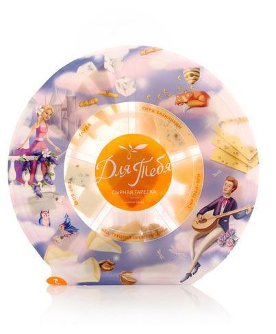 Сырная десертная тарелка Для тебя ассорти с хлебными палочками, орехами и семечками, 185 г