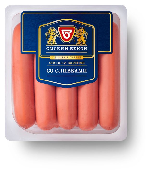 Сосиски Омский бекон со сливками, 380 г