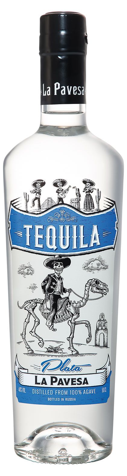 Алкоголь (самовывоз)  Ашан Спиртной напиток La Pavesa Tequila Plata Россия, 0,5 л