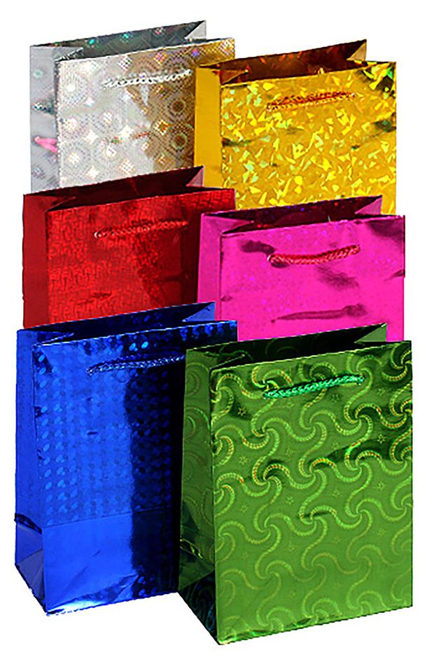 Пакет голографический Grand Gift полусредний 14х11х6 см 30₽