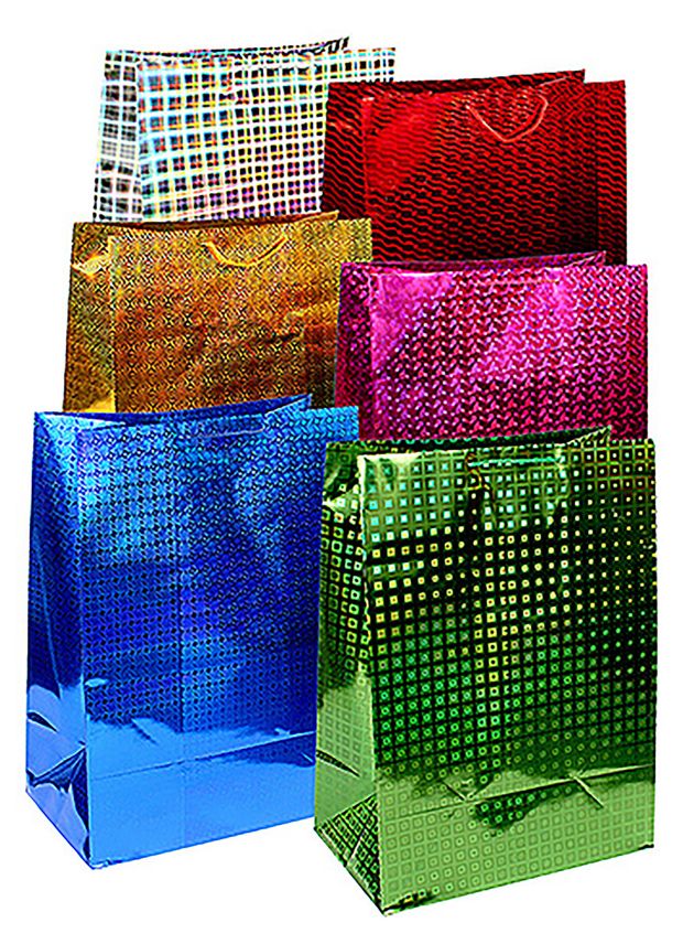 Пакет подарочный Grand Gift голография 40х55х24 см в ассортименте 211₽