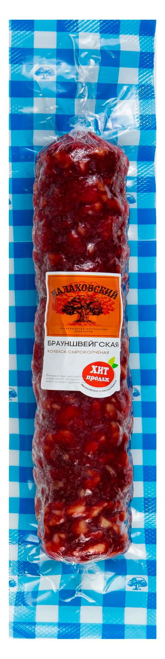 Колбаса сырокопченая Малаховский мясокомбинат Брауншвейгская 250 г 280₽
