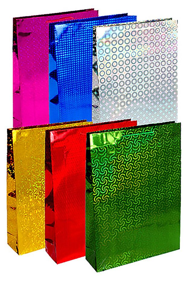 Пакет подарочный GrandGif голографический супер большой 45х33х11 см в ассортименте 101₽