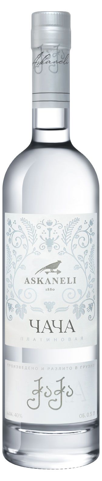 Водка виноградная Askaneli Чача платиновая Грузия, 0,5 л