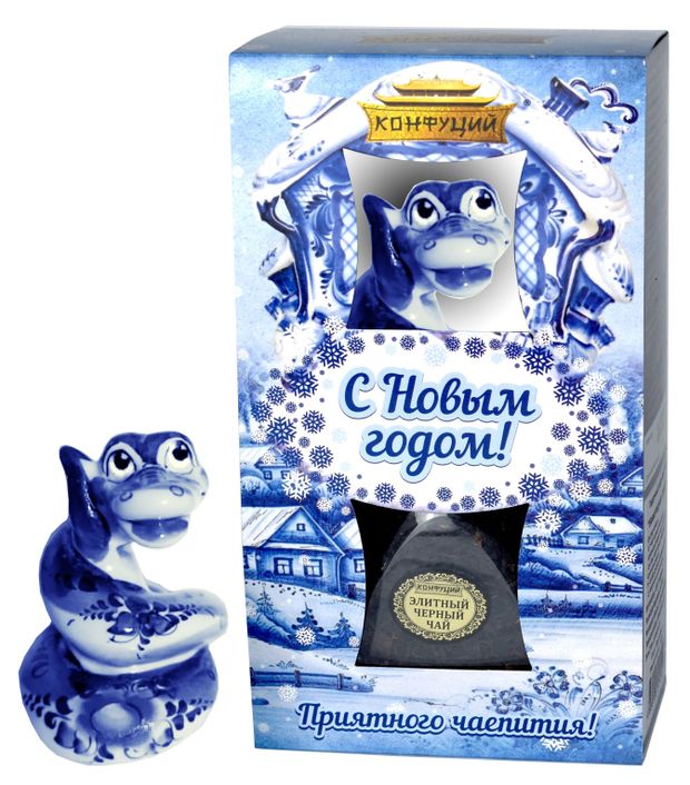 Набор подарочный Конфуций Черный чай листовой фигурка 50 г 299₽