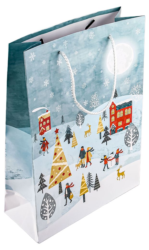 Пакет бумажный подарочный АШАН Красная птица глянцевый 26х32 см в ассортименте 59₽