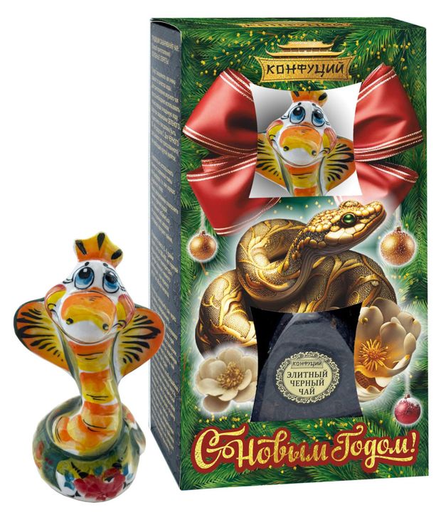 Чай черный Конфуций крупнолистовой с коллекционной керамической фигуркой 50 г 499₽