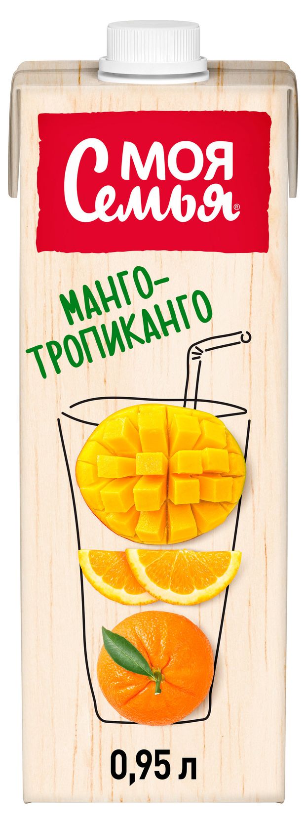 Напиток сокосодержащий Моя семья Манго-Тропиканго 950 мл 95₽