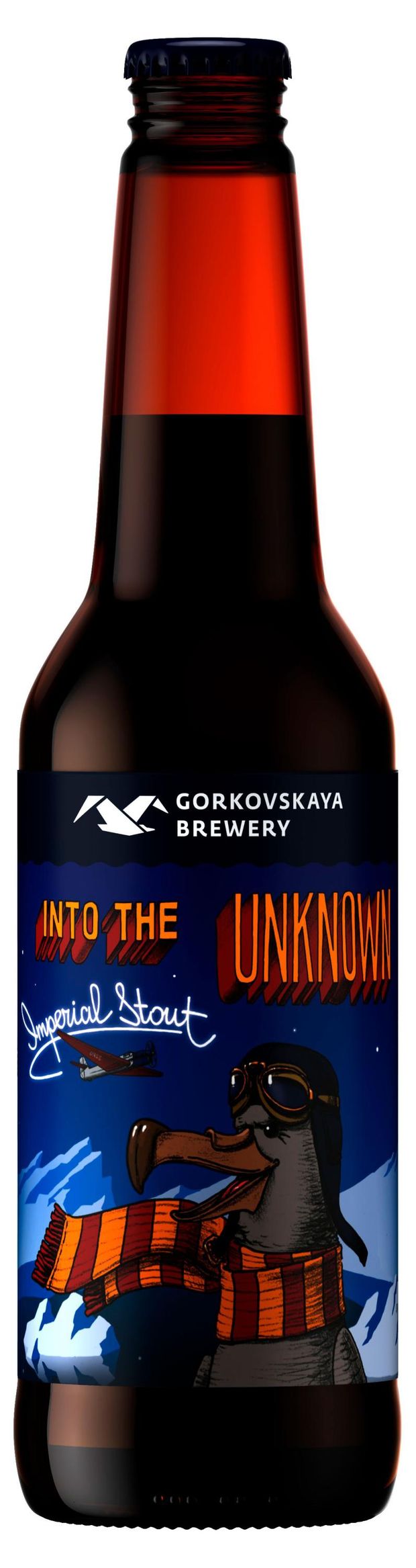 Пиво Горьковская Пивоварня Imperial Stout Into the unknown темное нефильтрованное, 440 мл