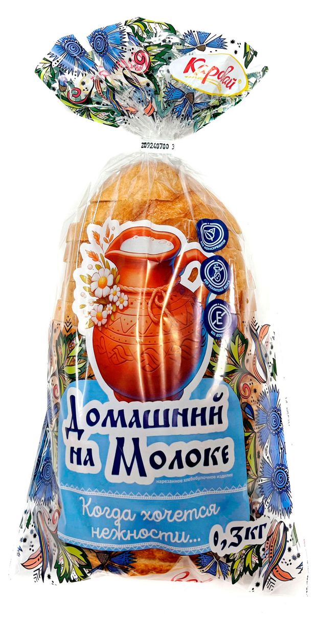 Батон Каравай Домашний на молоке, 300 г