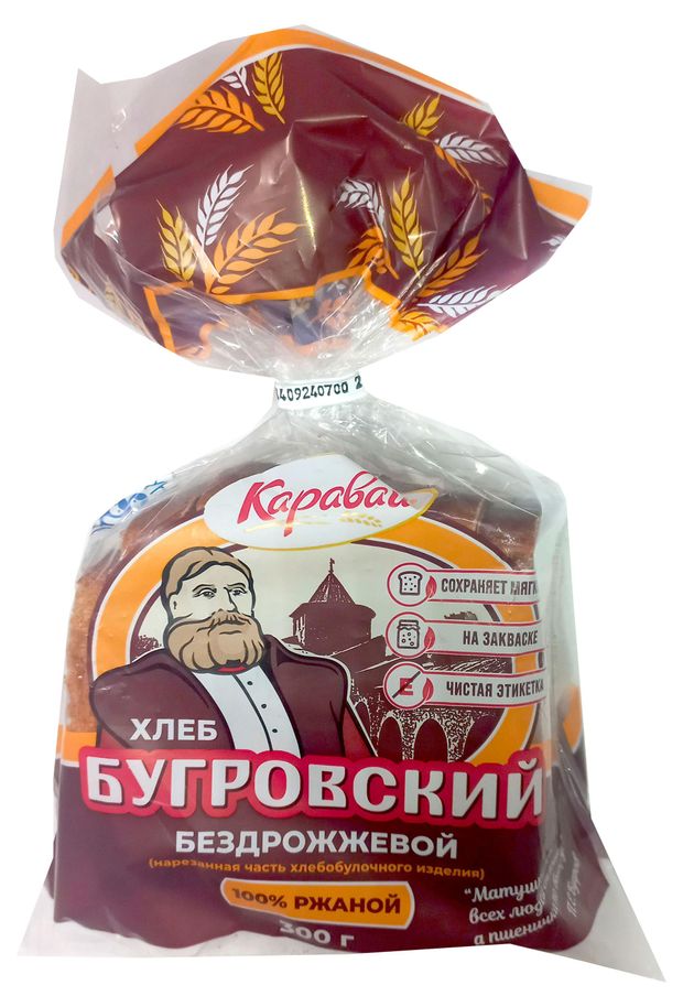 Хлеб Каравай бездрожжевой Бугровский, 300 г