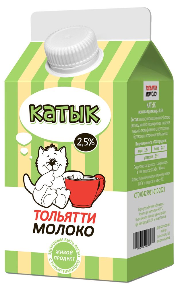 Кисломолочный продукт Катык Тольяттимолоко 2,5% БЗМЖ охлажденный, 400 мл