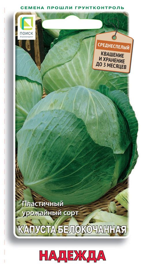 Семена Поиск Капуста белокочанная Надежда, 0,5 г