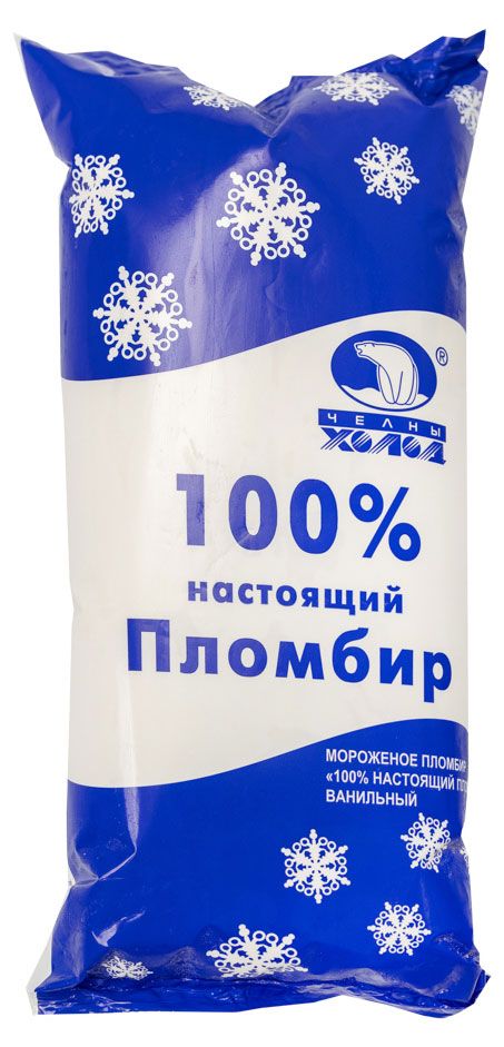 Мороженое Челны Холод Пломбир настоящий ванильный 12% БЗМЖ, 900 г