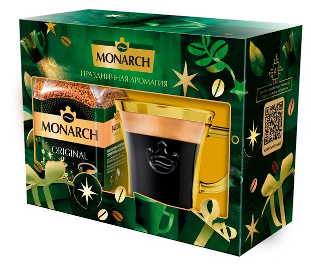 Набор подарочный JACOBS Monarch кофе растворимый, 95 г + большая эксклюзивная чашка