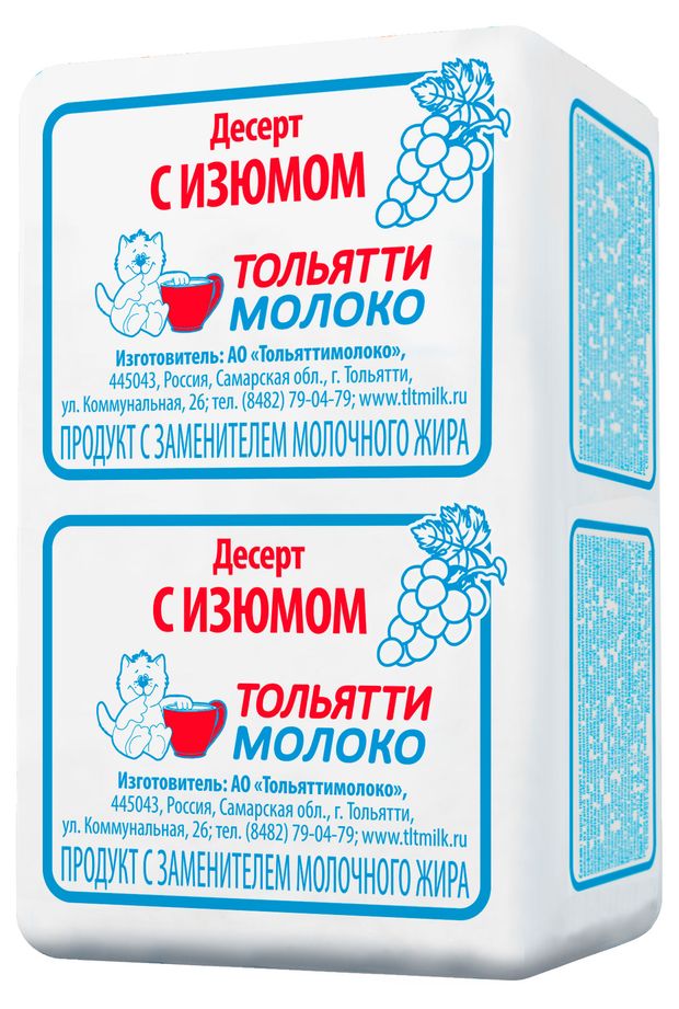 Десерт творожный Тольяттимолоко с изюмом ЗМЖ охлажденный, 100 г