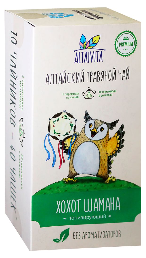 Чай зеленый AltaiVita Хохот Шамана с травами 10x4 г 181₽