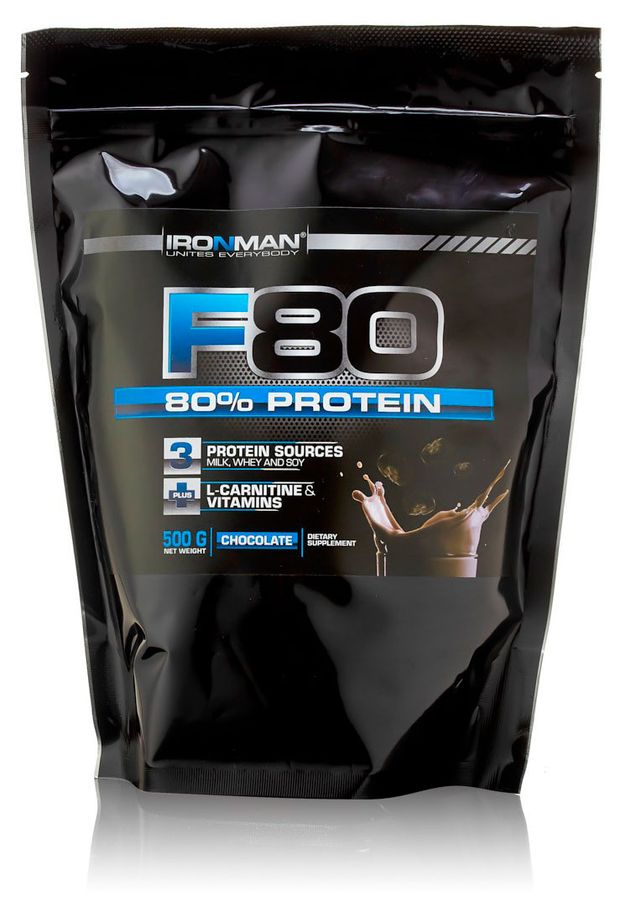 Протеин IronMan F-80 шоколад 500 г 1600₽