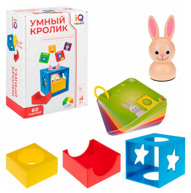 Игра-головоломка настольная для малышей 1TOY Умный кролик 1400₽