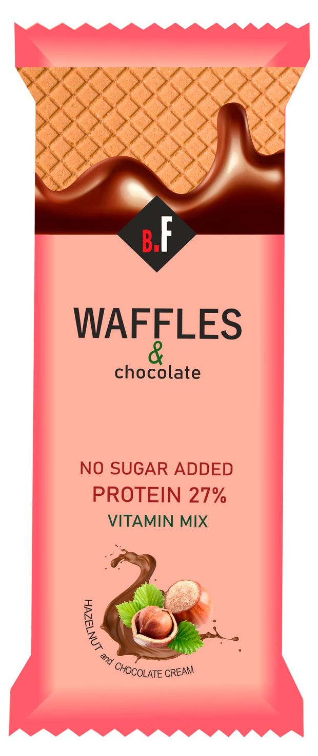Вафля протеинования Beauty Fit Фундук шоколадный крем без сахара, 40 г