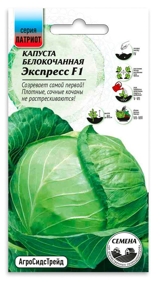 Семена Патриот Капуста белокочанная Экспресс F1, 0,3 г