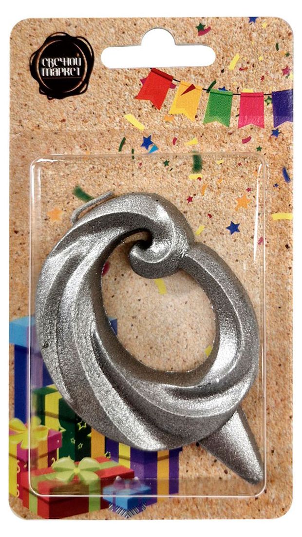 Свеча для торта Свечной маркет Театр серебро 0 5х7 см 65₽