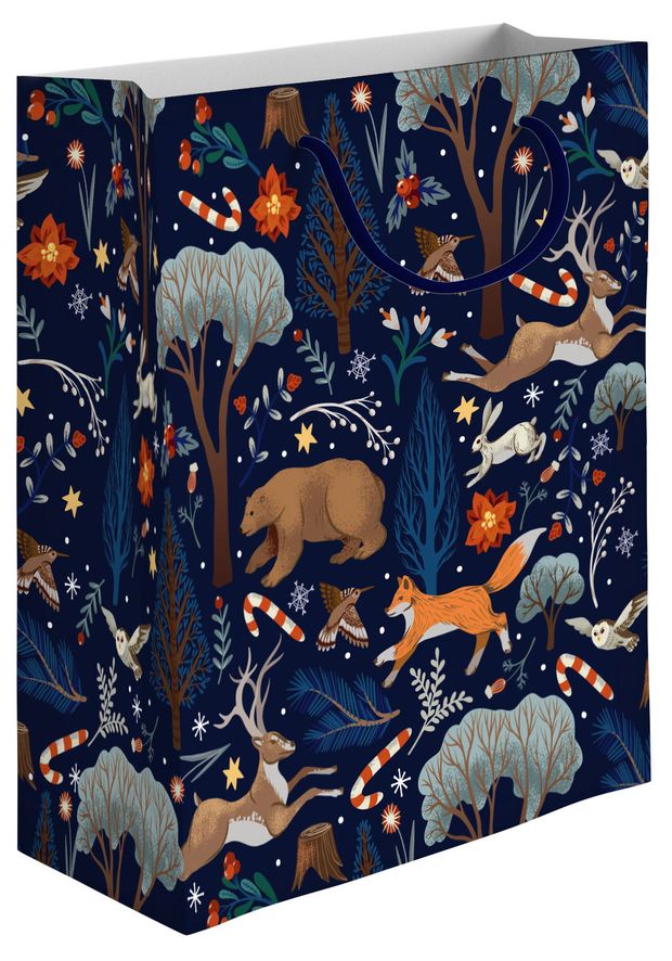 Пакет бумажный подарочный АШАН Красная птица глянцевый 11х14 см 1 шт в ассортименте 30₽