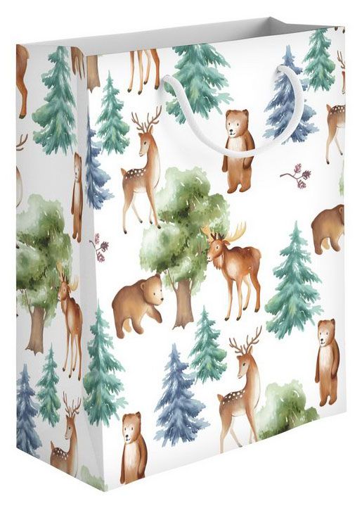 Пакет бумажный подарочный АШАН Красная птица глянцевый 20х24 см 1 шт в ассортименте 46₽