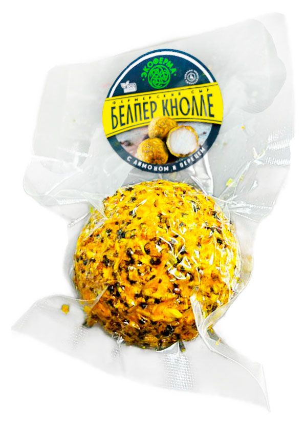 Сыр мягкий Белпер Кнолле Экоферма с лимоном и перцем шарик БЗМЖ, 100 г