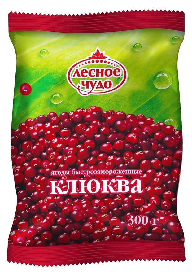 Клюква Лесное чудо быстрозамороженная, 300 г