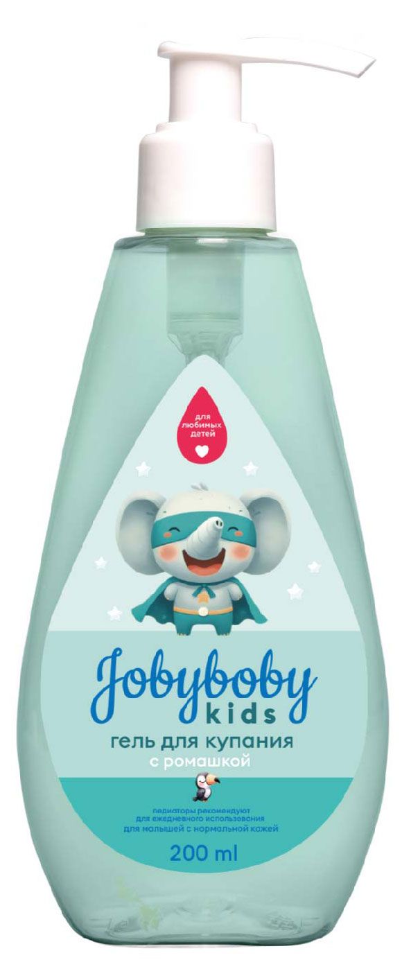 Все для детей  Ашан Гель для купания детский Jobyboby с ромашкой, 200 мл