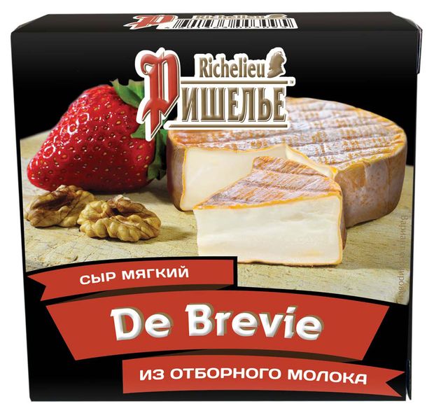 Сыр Де Бреви (De Brevie) с красной и белой плесенью Ришелье 55% БЗМЖ, 125 г